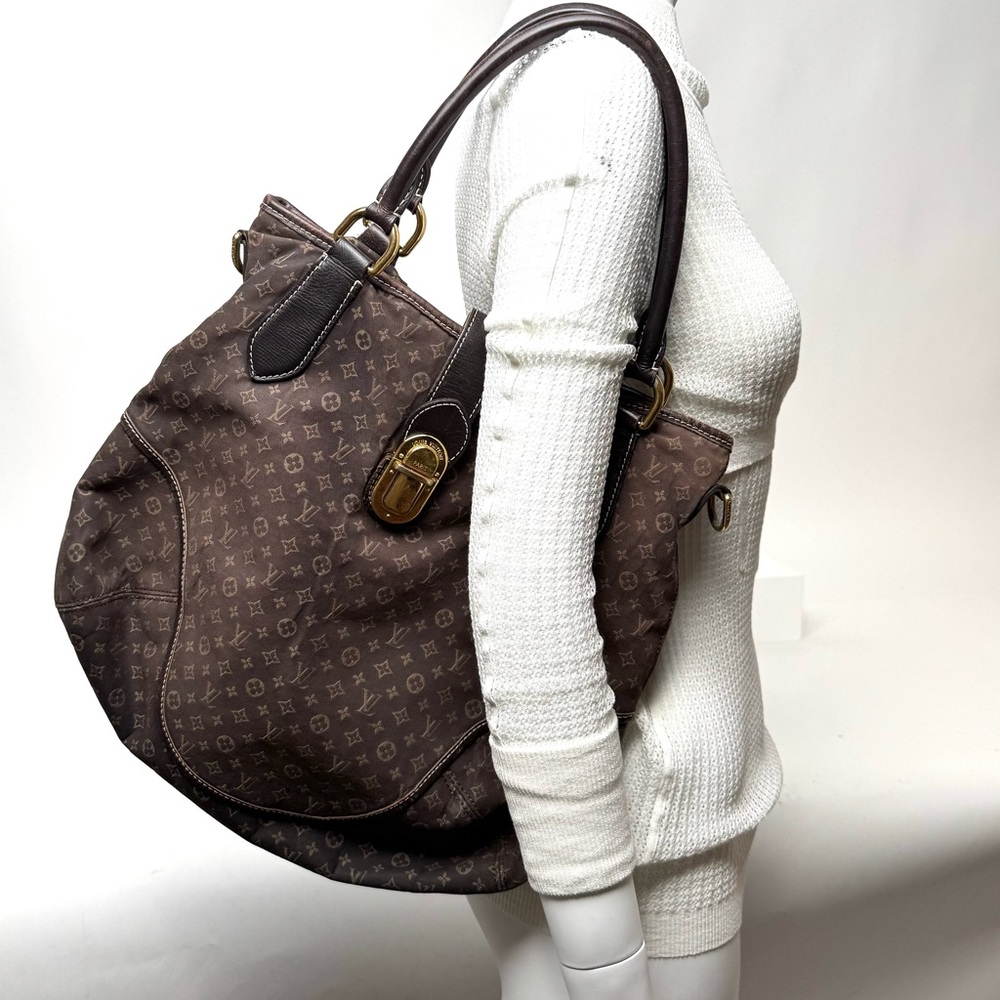 Denim Louis Vuitton Monogram Mini Lin Hobo